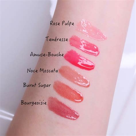 chanel rouge coco gloss swatches.